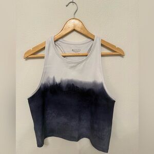 Athleta Women's Navy and White Ombre Tank Top